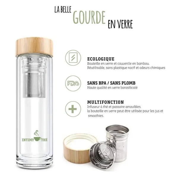 GOURDE EN VERRE DOUBLE PAROI